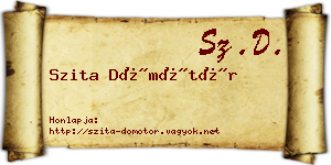 Szita Dömötör névjegykártya